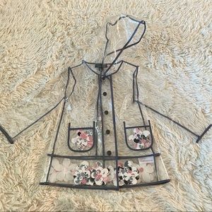 Victoria Beckham Target Clear Floral Rain Coat